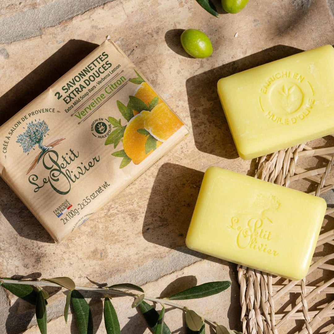 le petit olivier 2 extra-gentle lemon verbena complementary soaps