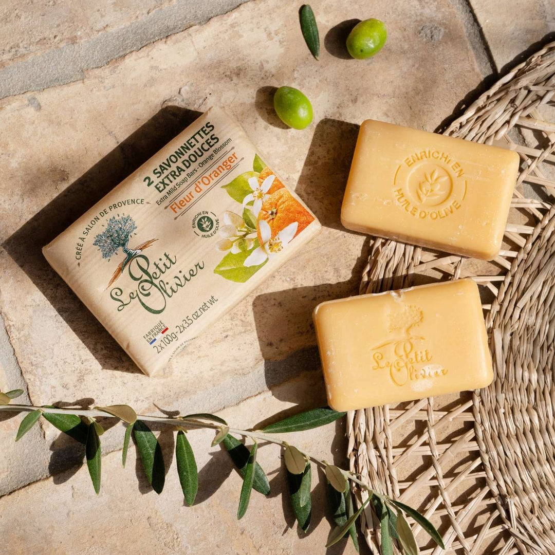 le petit olivier 2 complimentary orange blossom extra mild soaps