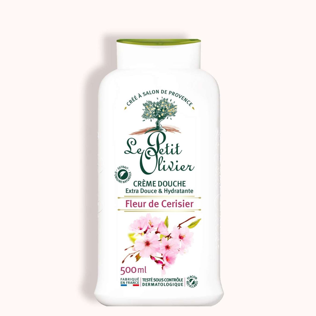 le petit olivier creme douche extra douce hydratante fleur de cerisier packshot