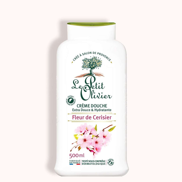 le petit olivier creme douche extra douce hydratante fleur de cerisier packshot