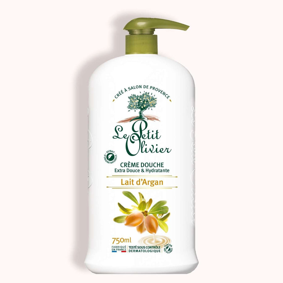 le petit olivier creme douche extra douce hydratante lait argan packshot