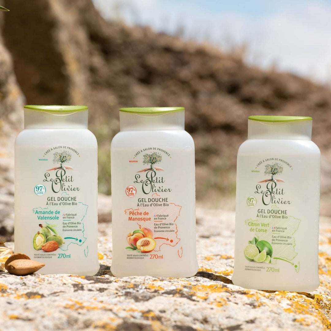 le petit olivier gel douche eau olive bio amande valensole gamme
