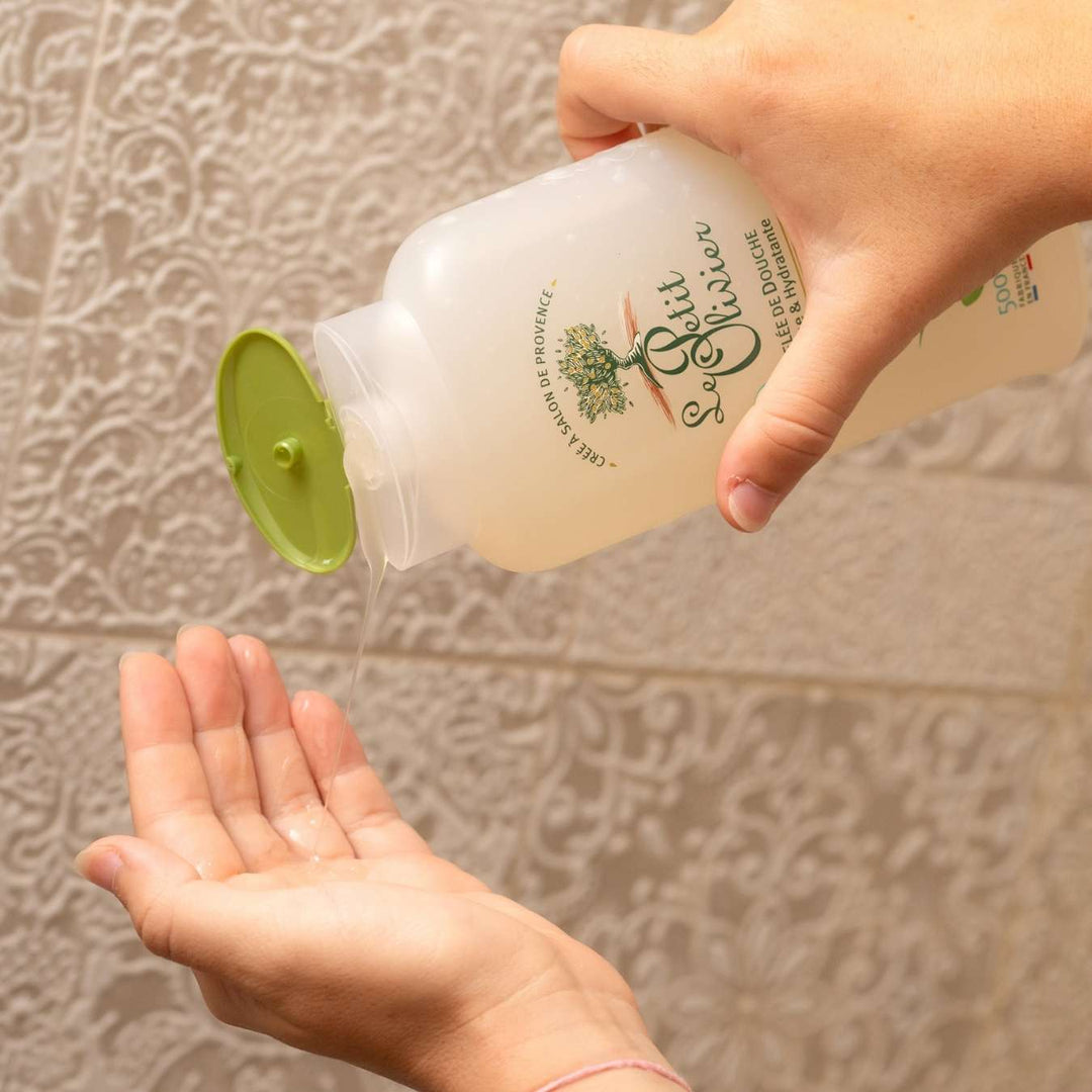 le petit olivier gelee de douche fraiche hydratante aloe vera utilisation 1