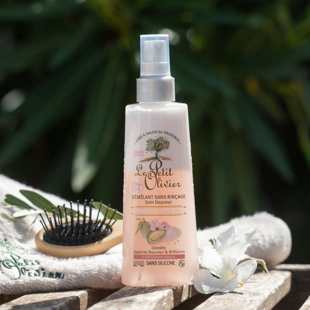 le petit olivier no-rinse cleanser sweet almond care rice product