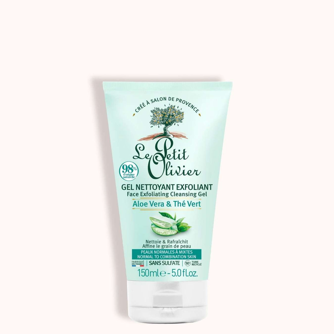 le petit olivier gel nettoyant exfoliant aloe vera the vert packshot