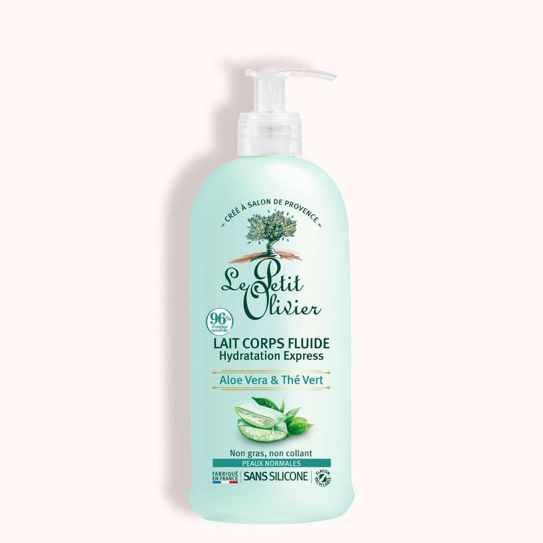 le petit olivier lait corps fluide hydratation express aloe vera the vert packshot