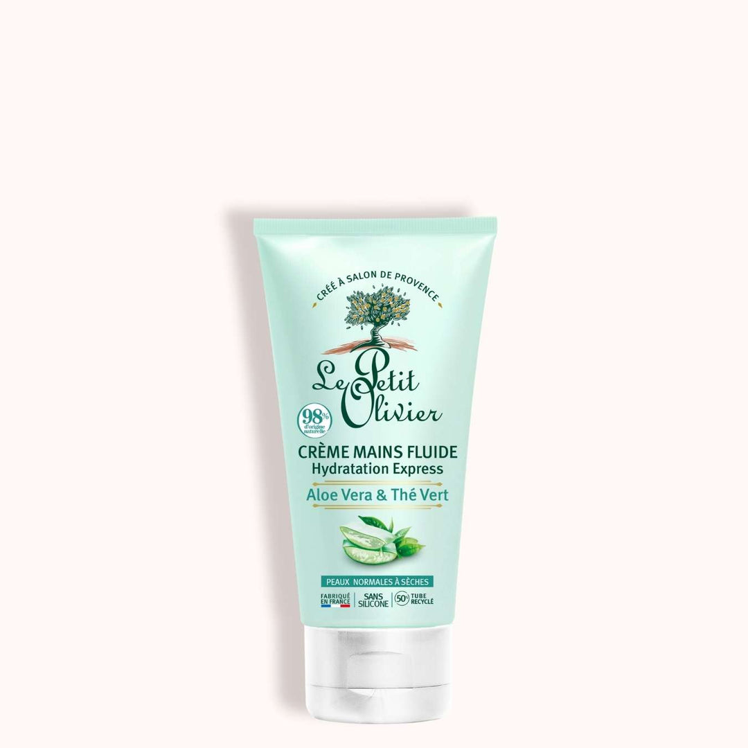 le petit olivier creme mains fluide hydratation express aloe vera the vert packshot