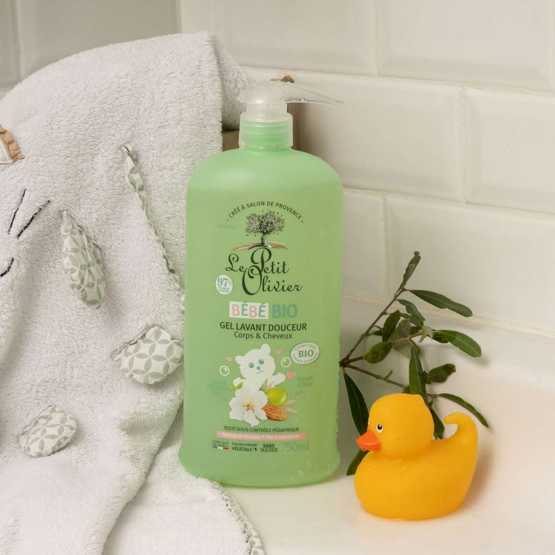 le petit olivier gel lavant douceur bebe bio produit