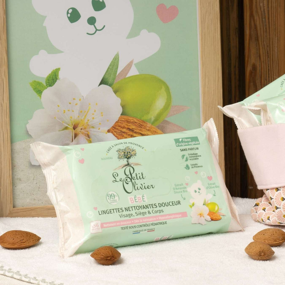 le petit olivier lingettes nettoyantes douceur bebe produit