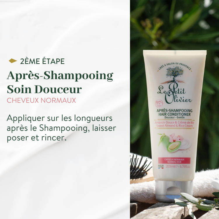 le petit olivier rituel capillaire express soin douceur amande douce riz apres shampooing soin douceur amande douce riz produit 2png