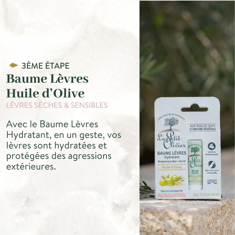 le petit olivier rituel corps hydratant olive baume levres hydratant olive produit 3png