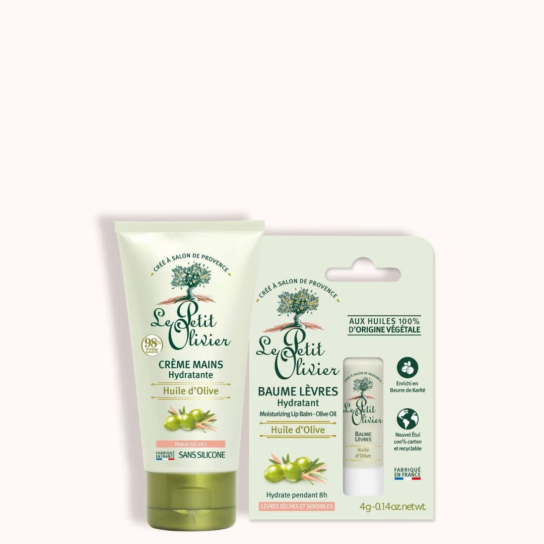 le petit olivier moisturizing duo hands and lips olive packshot