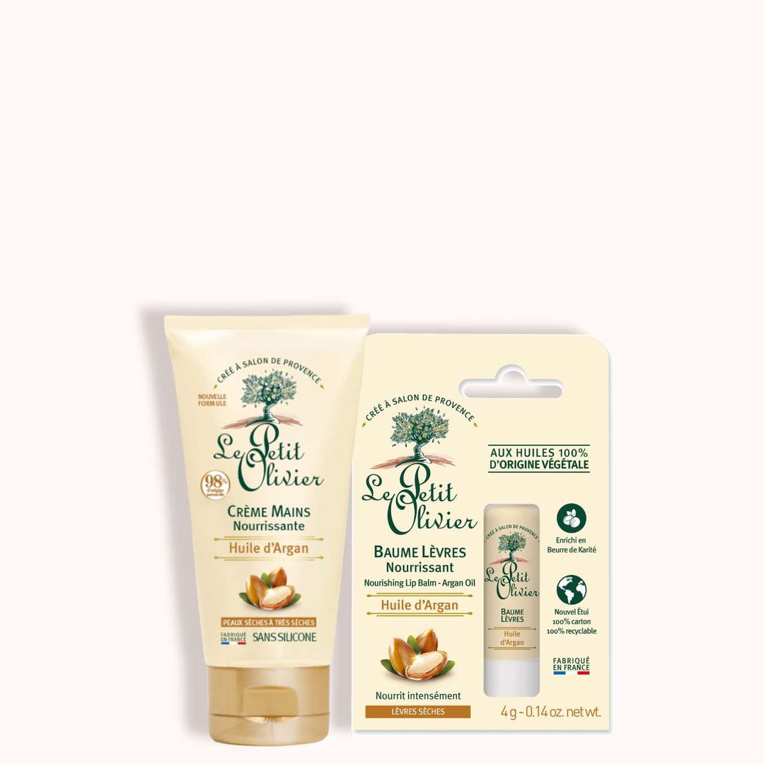 le petit olivier duo nourrissant mains levres argan packshot