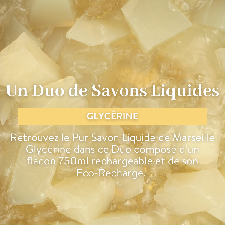 le petit olivier duo pur savon liquide de marseille et eco recharge glycerine ingredient descpng