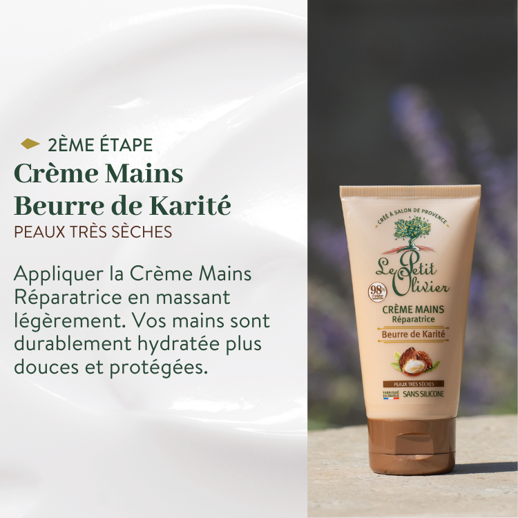 le petit olivier rituel corps reparateur karite creme mains reparatrice beurre de karite produit 2png