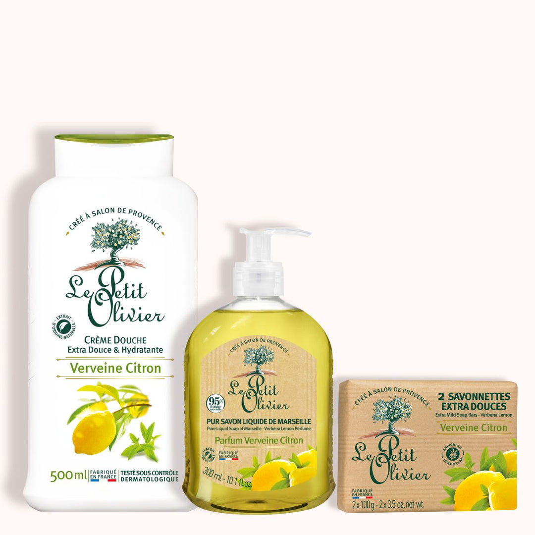 Trio Vivifiant - Douche & Savon - Parfum Verveine-Citron