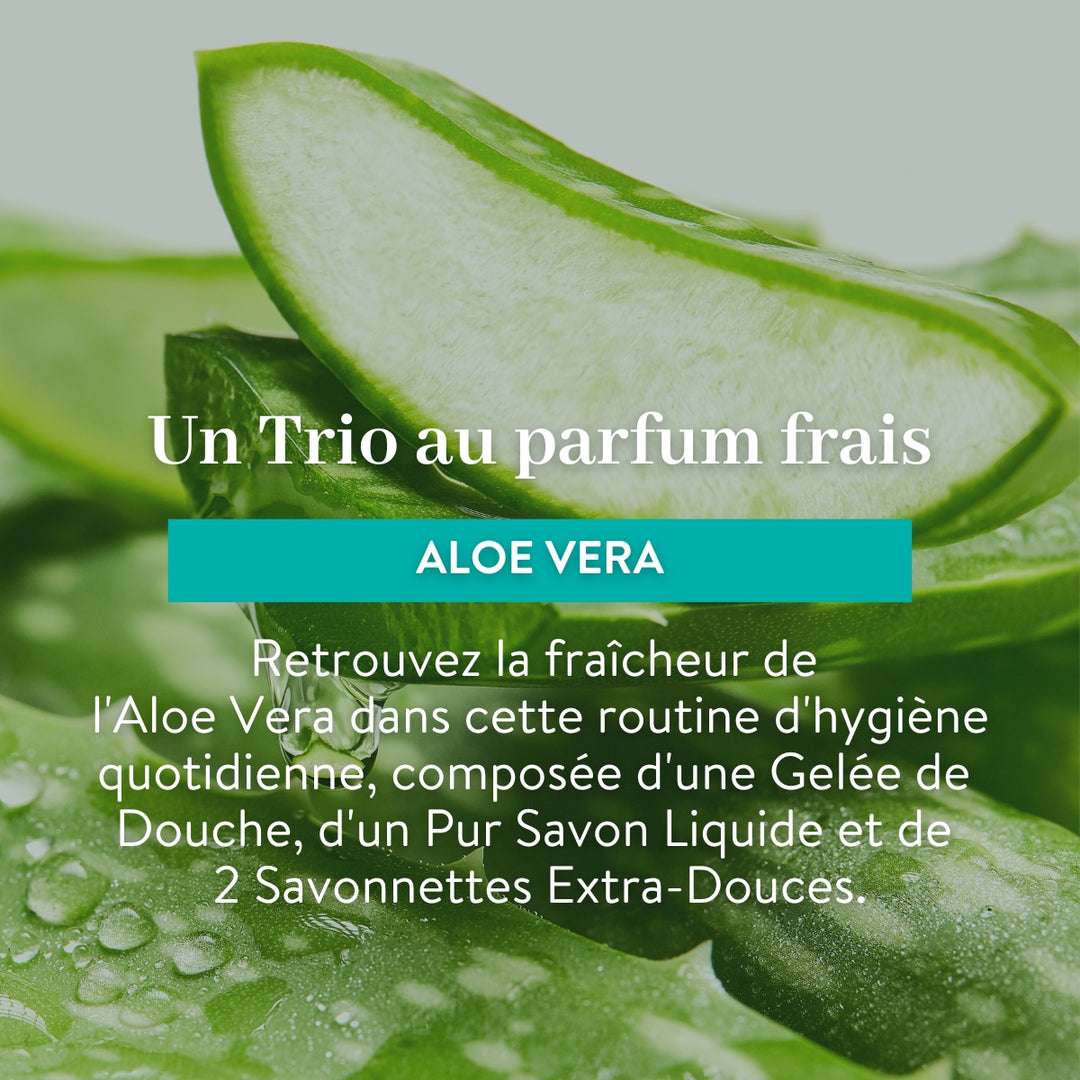 Trio Fraîcheur - Douche & Savon - Parfum Aloe Vera