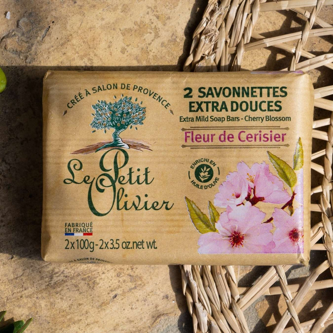 le petit olivier 2 extra-gentle cherry blossom soaps product