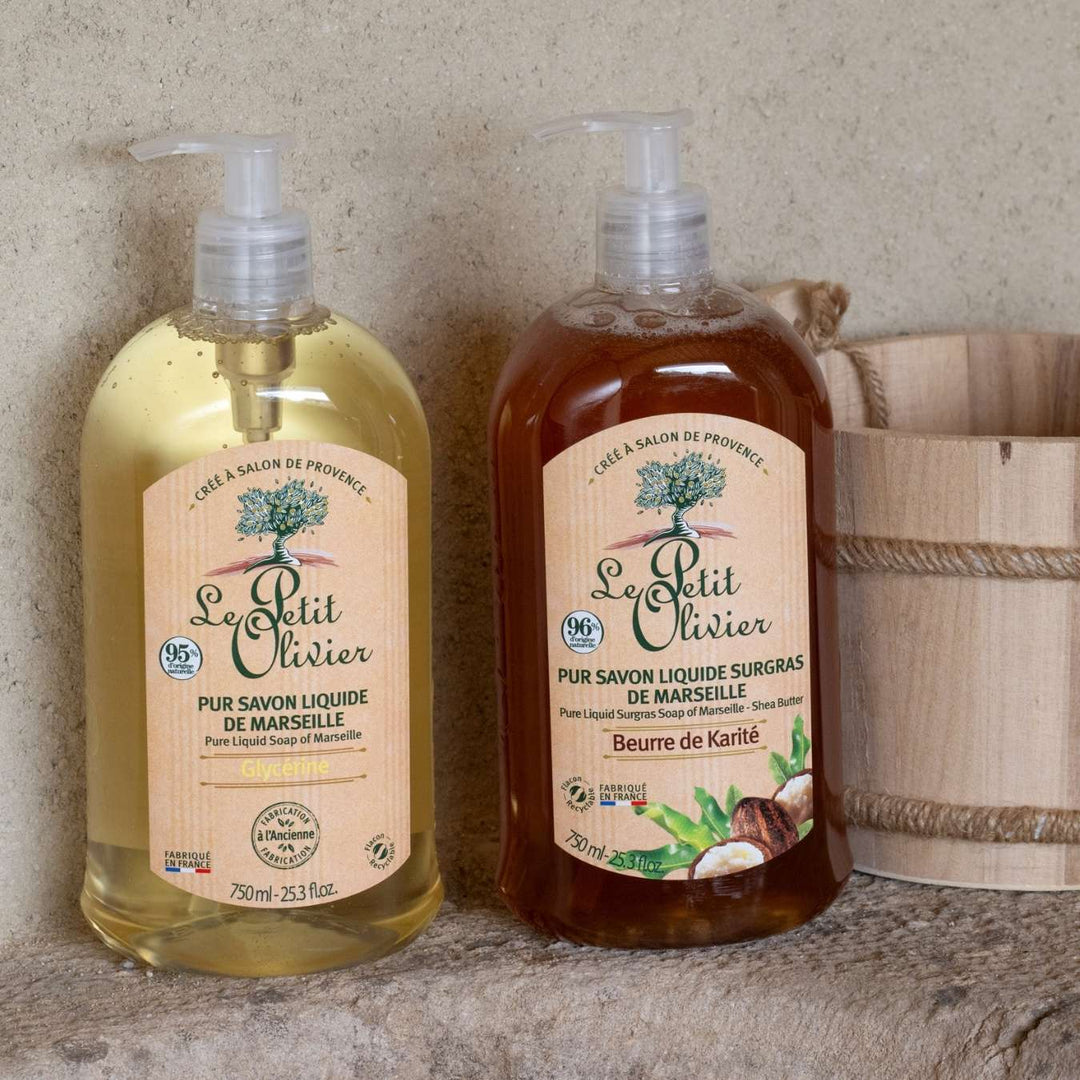 le petit olivier pure surgras liquid soap from marseille complementary shea butter