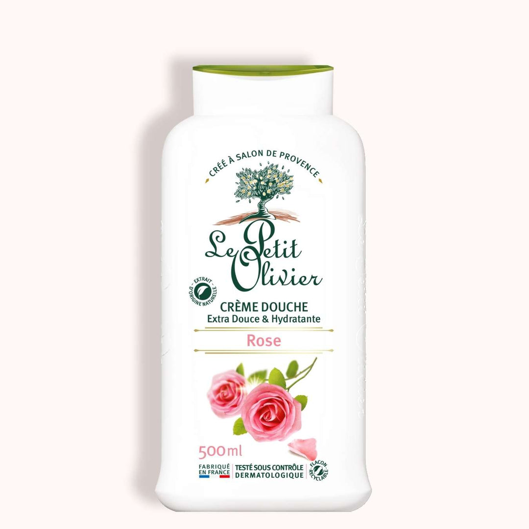 le petit olivier creme douche extra douce hydratante rose packshot