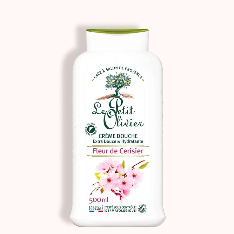 le petit olivier creme douche extra douce hydratante fleur de cerisier packshot