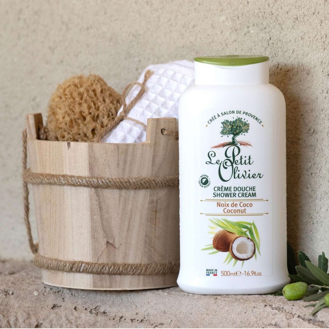 le petit olivier creme douche extra douce hydratante noix de coco produit