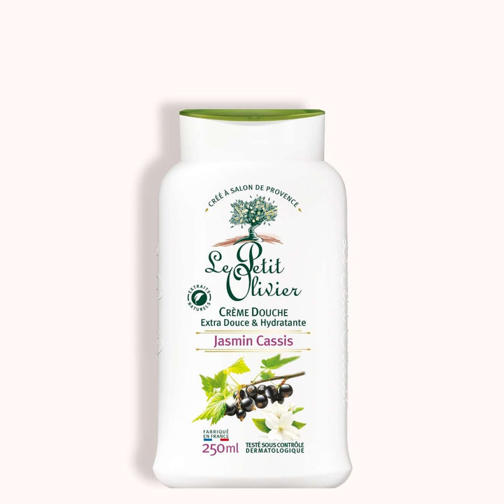 le petit olivier creme douche extra douce hydratante jasmin cassis packshot