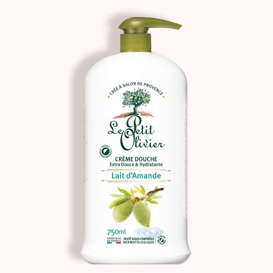 le petit olivier extra-gentle moisturizing shower cream almond milk packshot