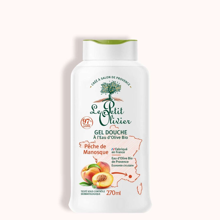 le petit olivier peche de manosque organic olive water shower gel packshot