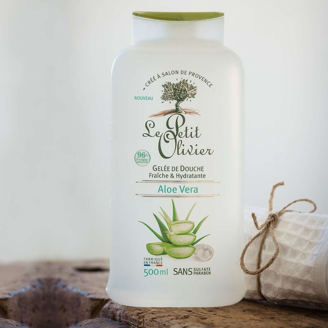 le petit olivier gelee de douche fraiche hydratante aloe vera produit