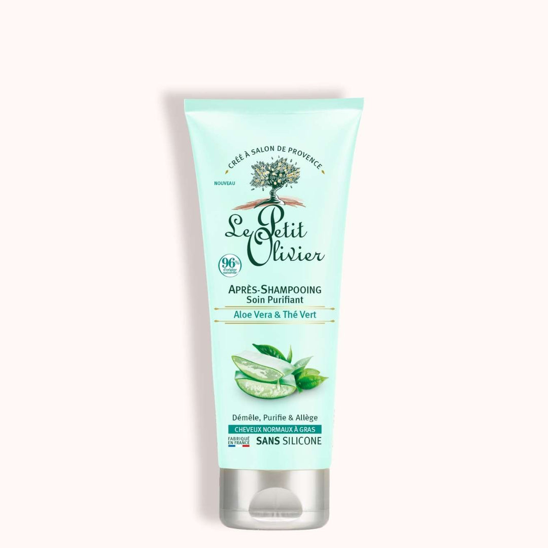 le petit olivier apres shampooing soin purifiant aloe vera the vert packshot