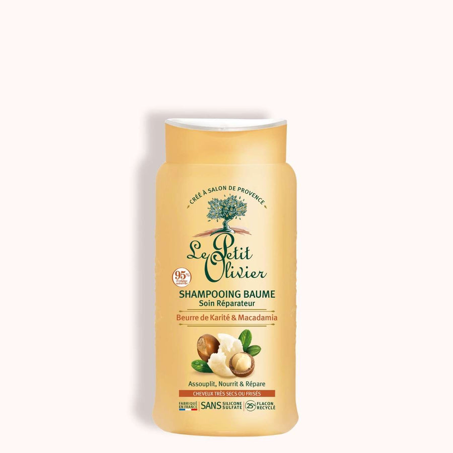le petit olivier shampooing baume soin reparateur karite macadamia packshot