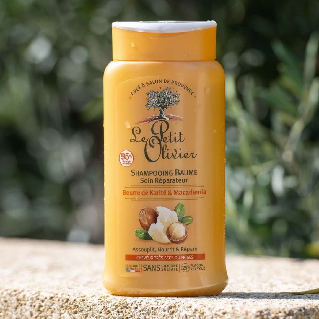 le petit olivier shampooing baume soin reparateur karite macadamia produit