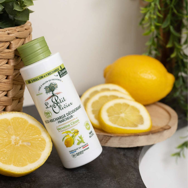le petit olivier eco recharge deodorant fracheur verveine citron produit
