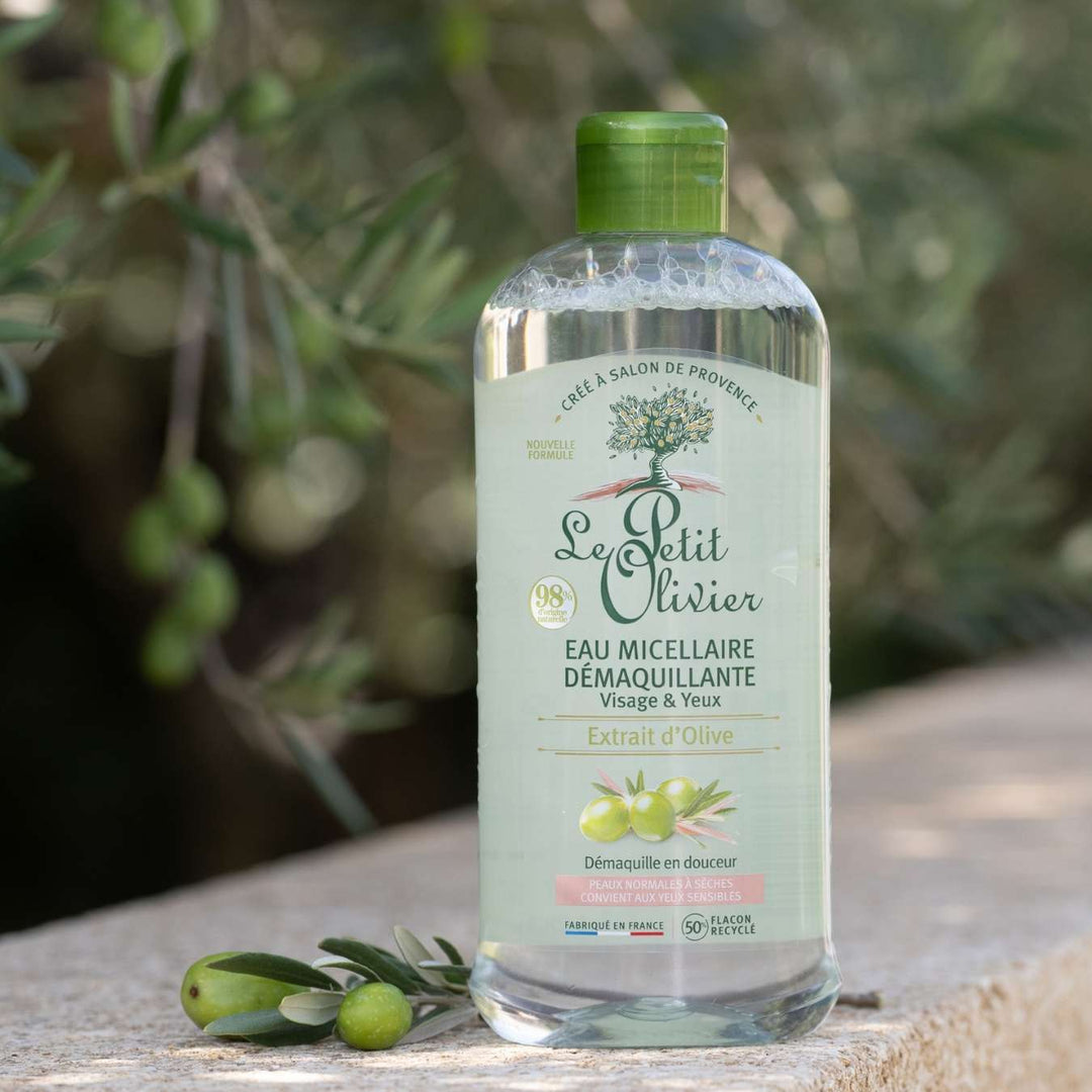 le petit olivier eau micellaire demaquillante visage yeux olive produit