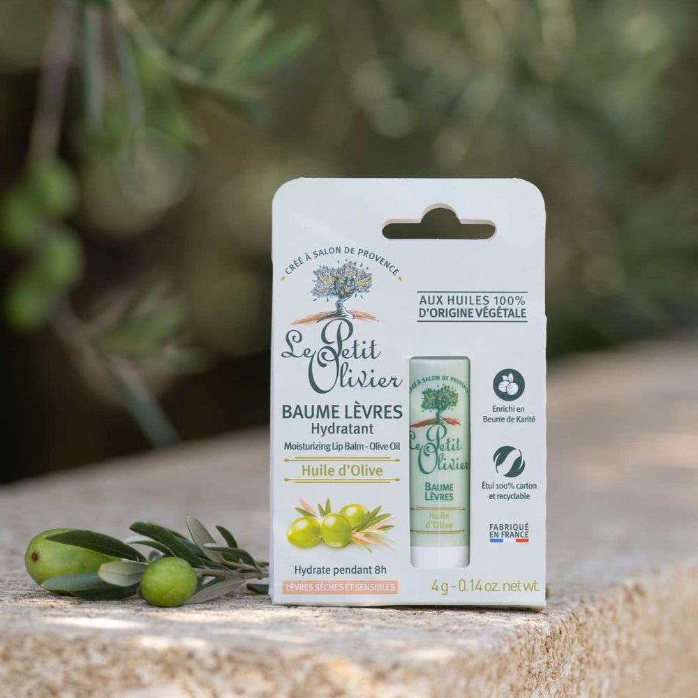 le petit olivier moisturizing lip balm olive produit