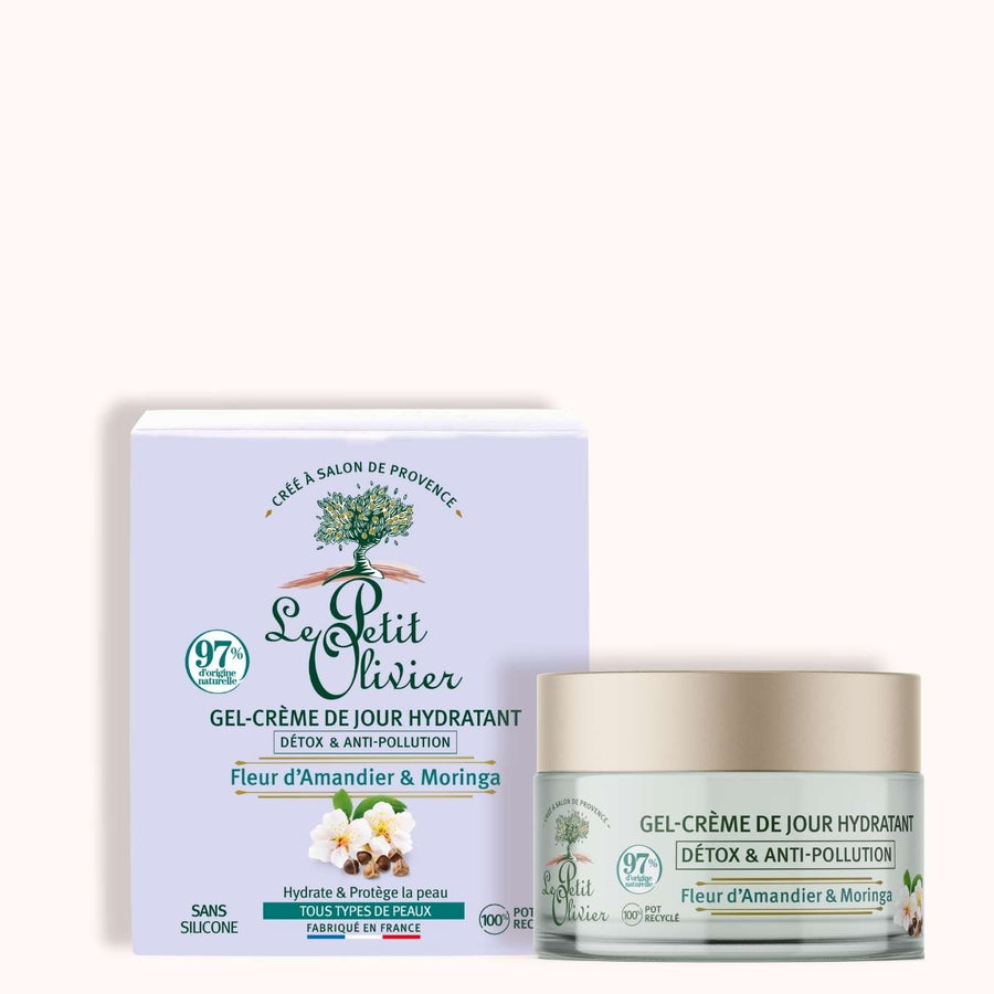 le petit olivier detox anti pollution moisturizing day cream gel packshot