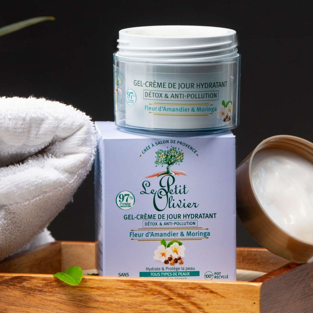 le petit olivier detox anti pollution moisturizing day cream gel product