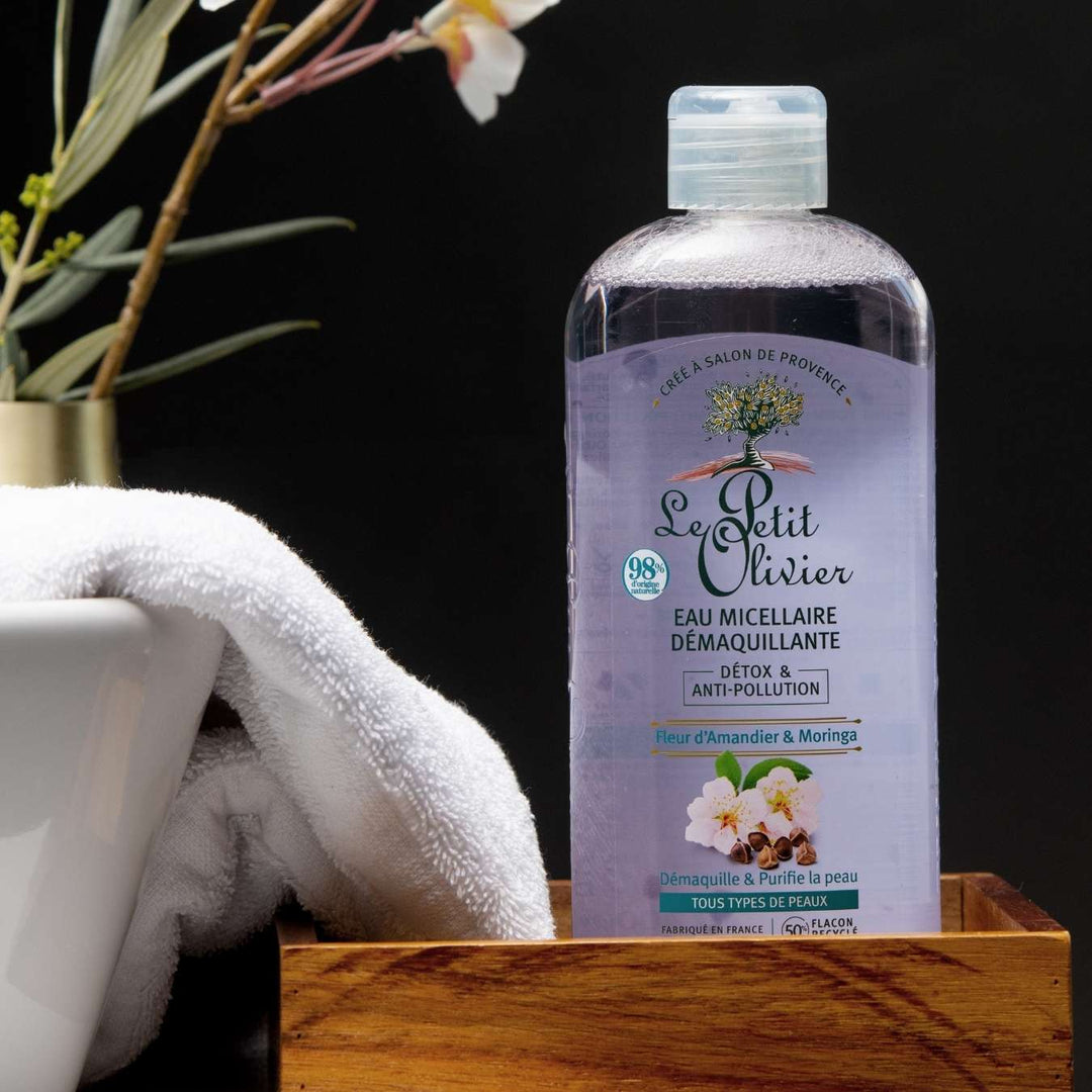 le petit olivier eau micellaire demaquillante detox anti pollution product