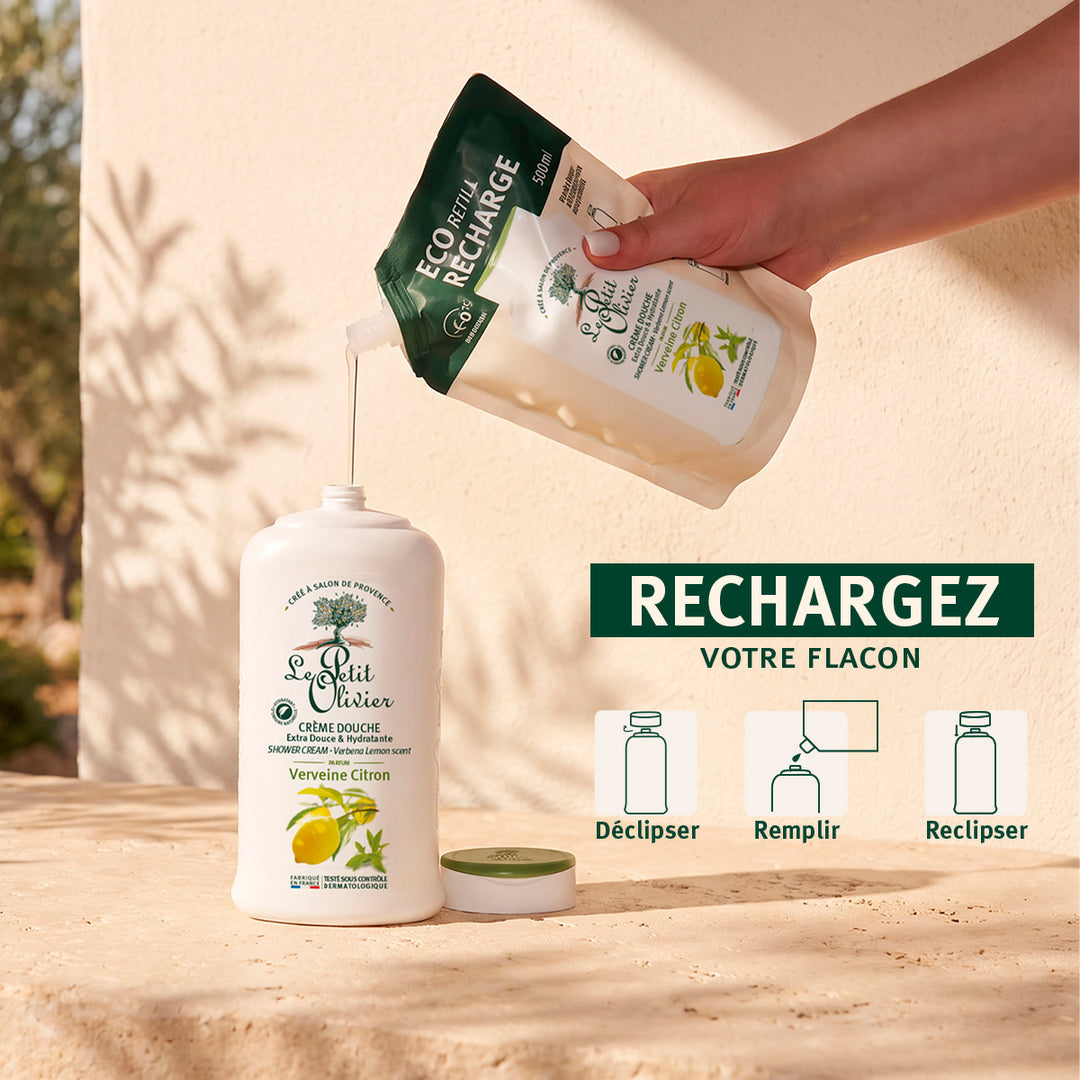 Eco-recharge Crème Douche Parfum Verveine Citron 505ml