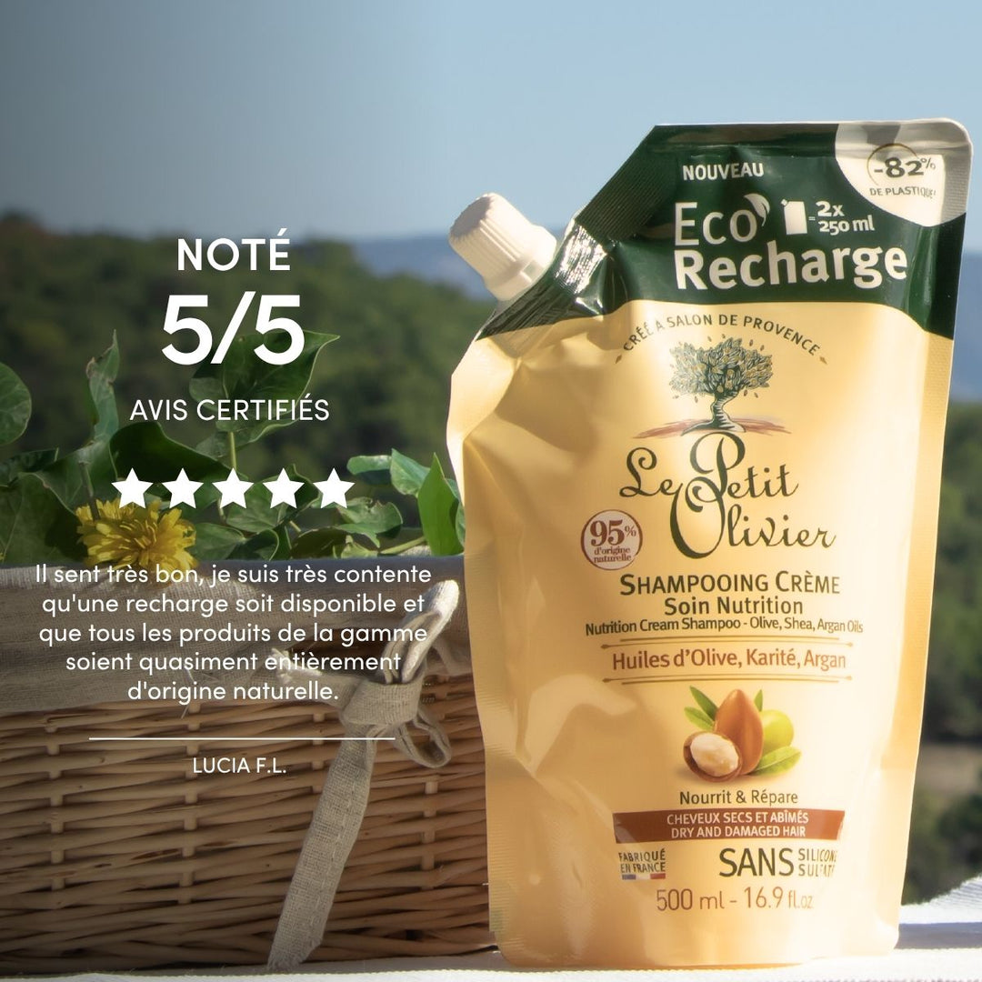 Eco-Recharge Shampoing Cheveux Secs et Abimés