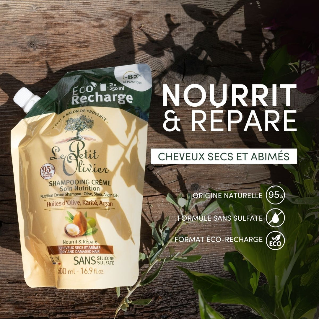 Eco-Recharge Shampoing Cheveux Secs et Abimés