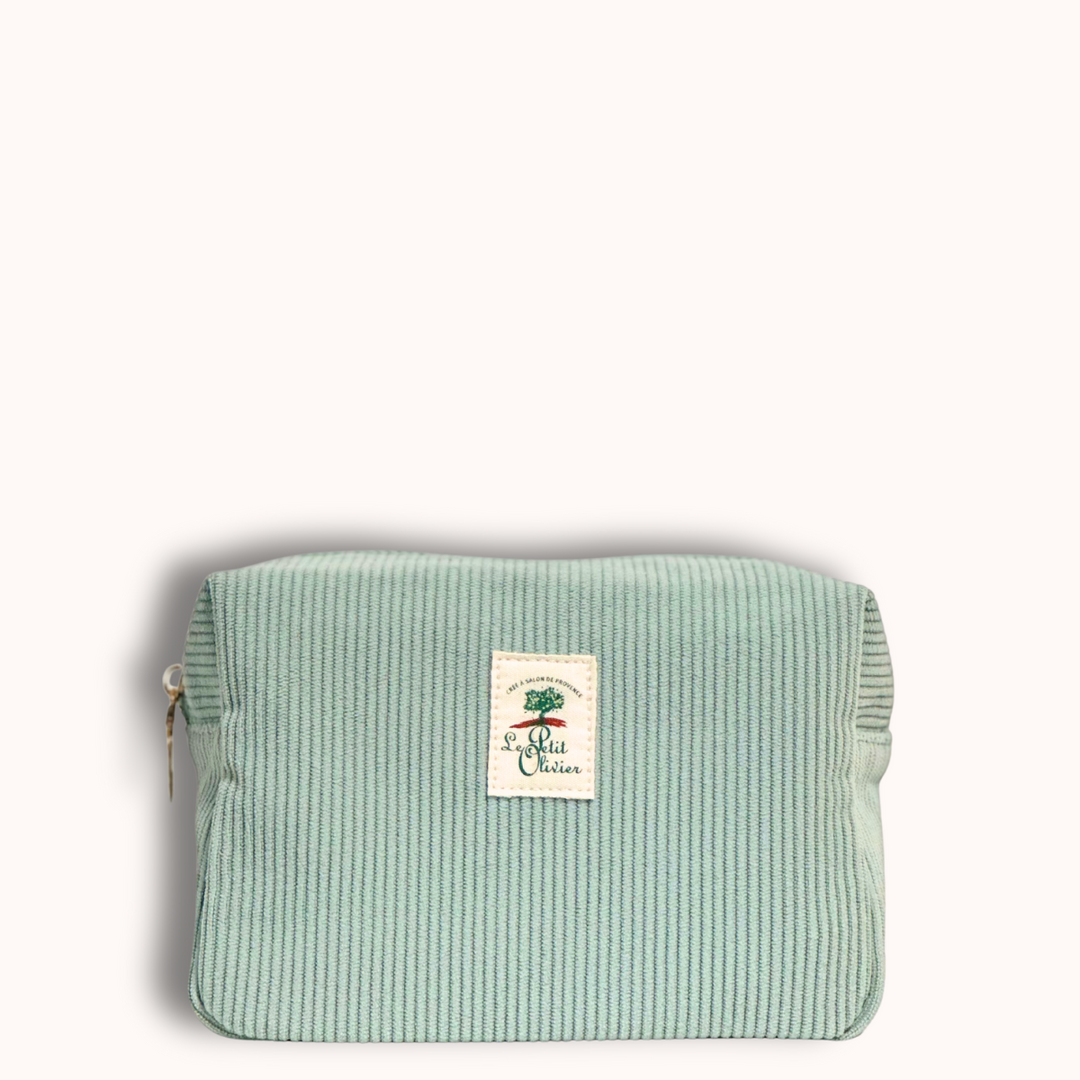 Trousse en velours côtelé