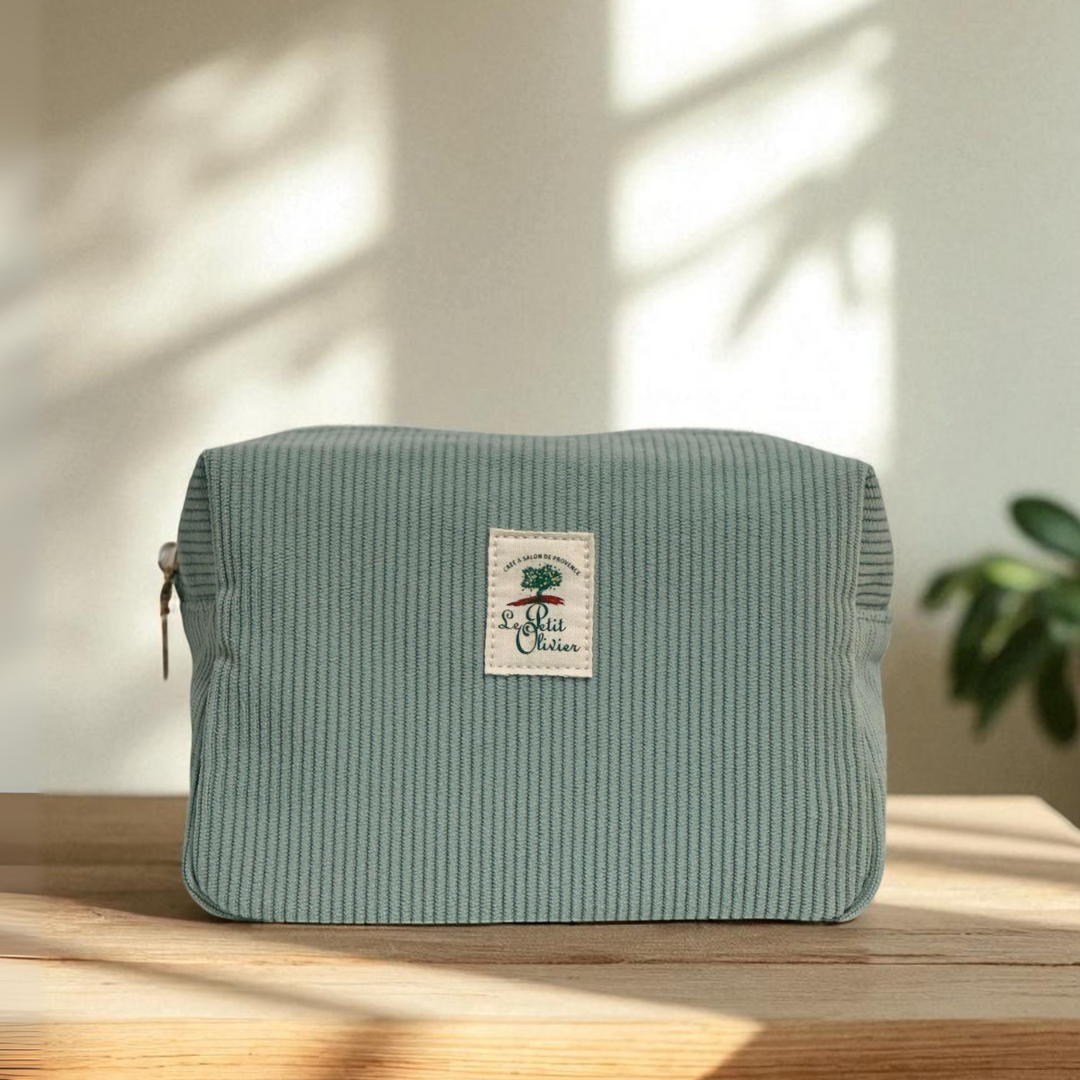 Trousse en velours côtelé