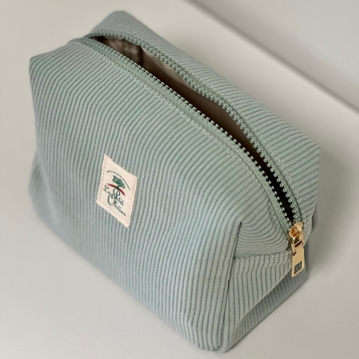 Trousse en velours côtelé