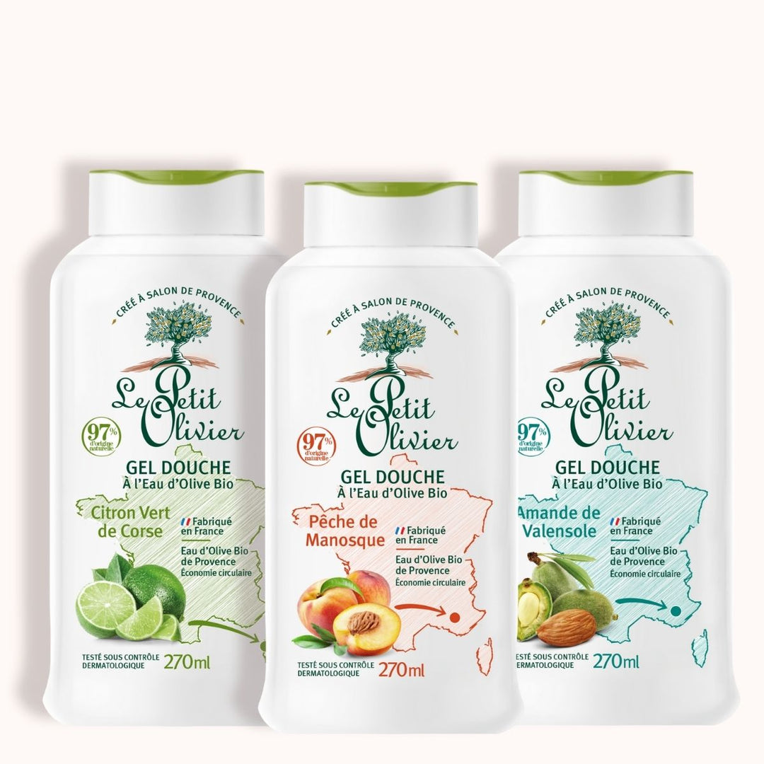 Trio Découverte - Gels Douches à l'Eau d'Olive Bio