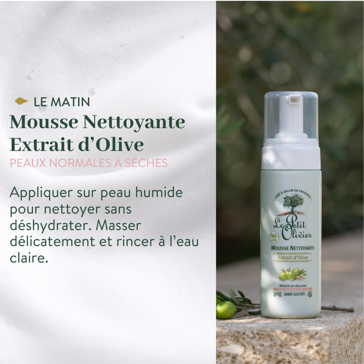 le petit olivier rituel visage complet douceur olive mousse nettoyante olive produit 1png