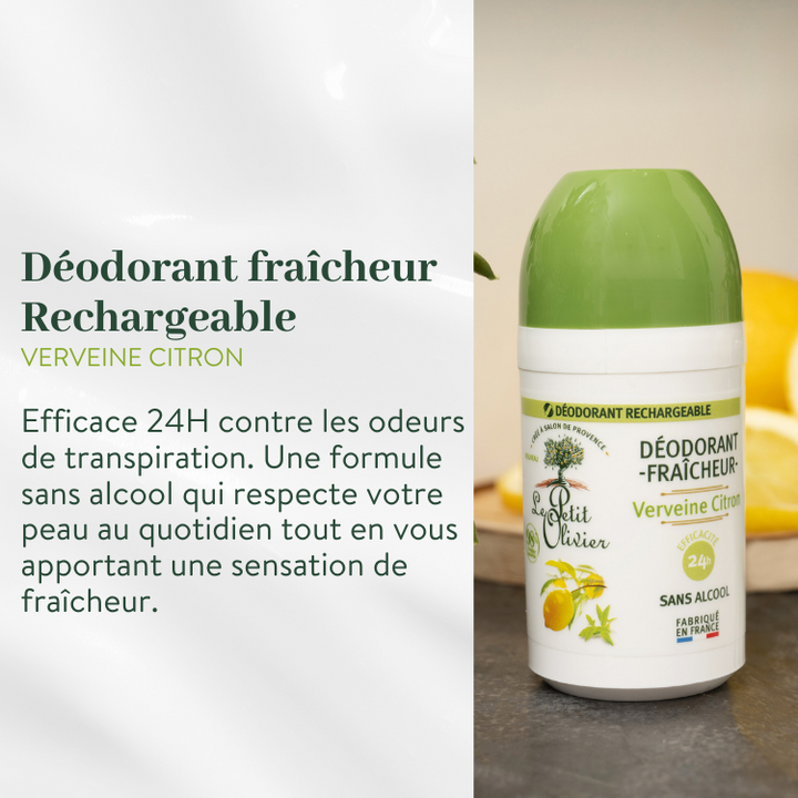 le petit olivier duo deodorant et eco recharge fraicheur deodorant fraicheur verveine citron produit 1png