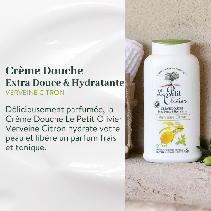 le petit olivier trio hygiene verveine citron creme douche extra douce hydratante verveine citron produit 1png