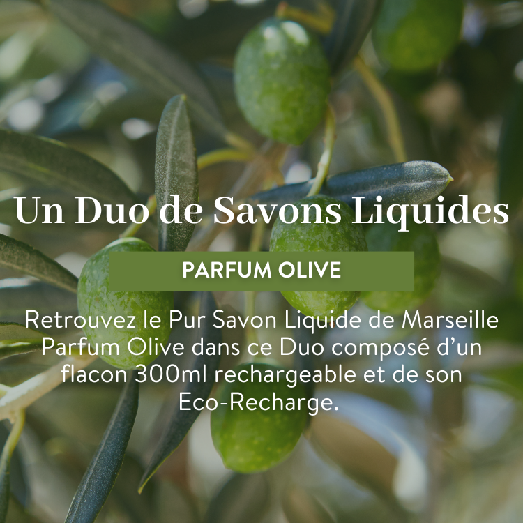 le petit olivier duo pur savon liquide de marseille et eco recharge olive ingredient descpng